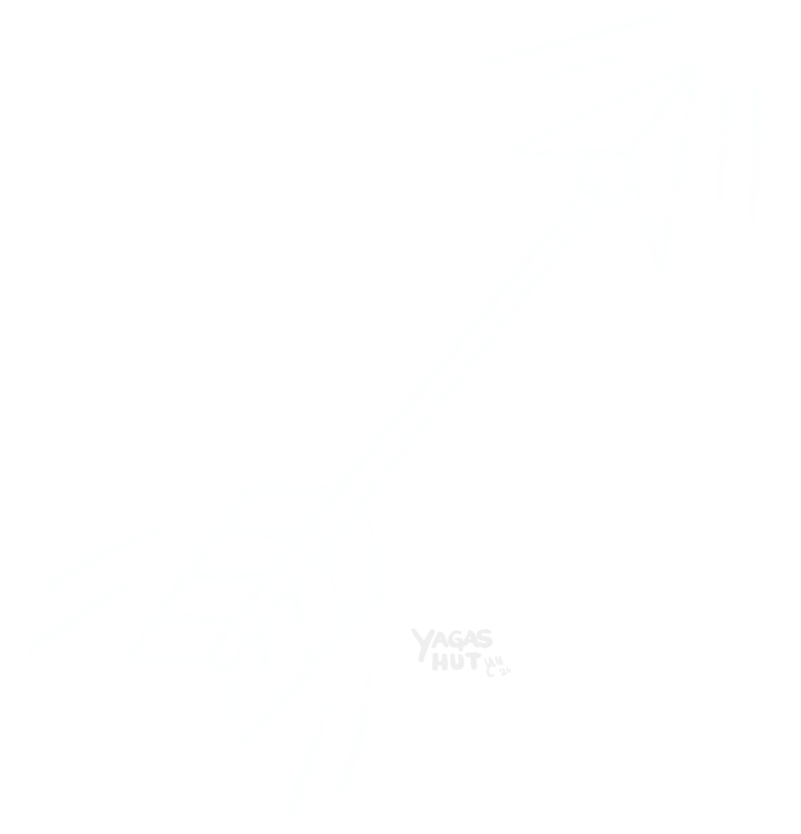 Line illustration of a feathered arrow, the hunter’s mark sacred to Devana