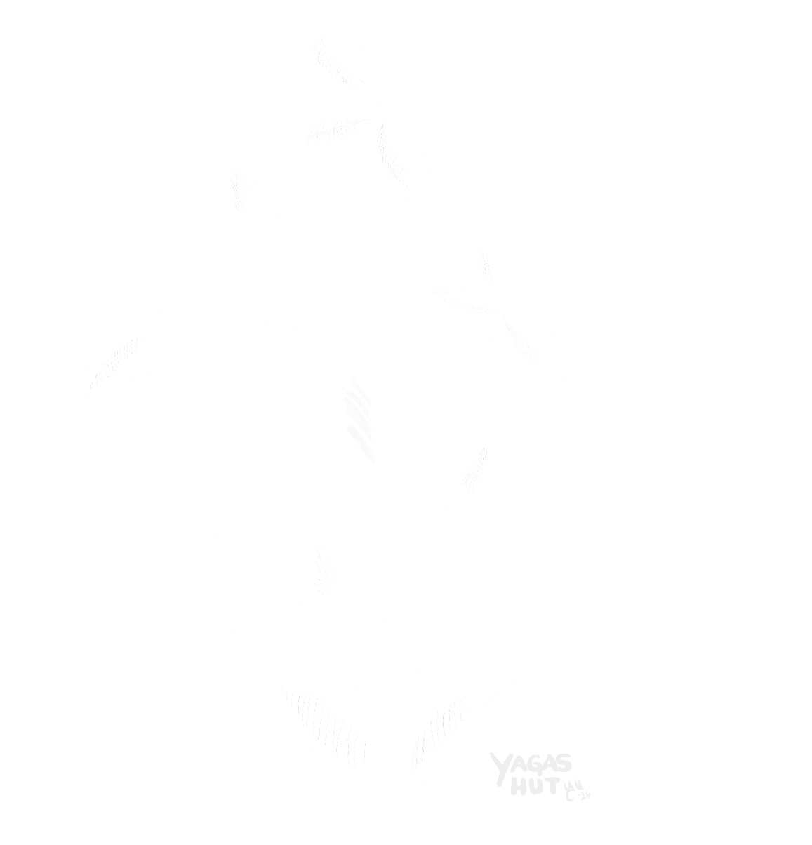 Line illustration of a forest flowers connected to Mavkas.